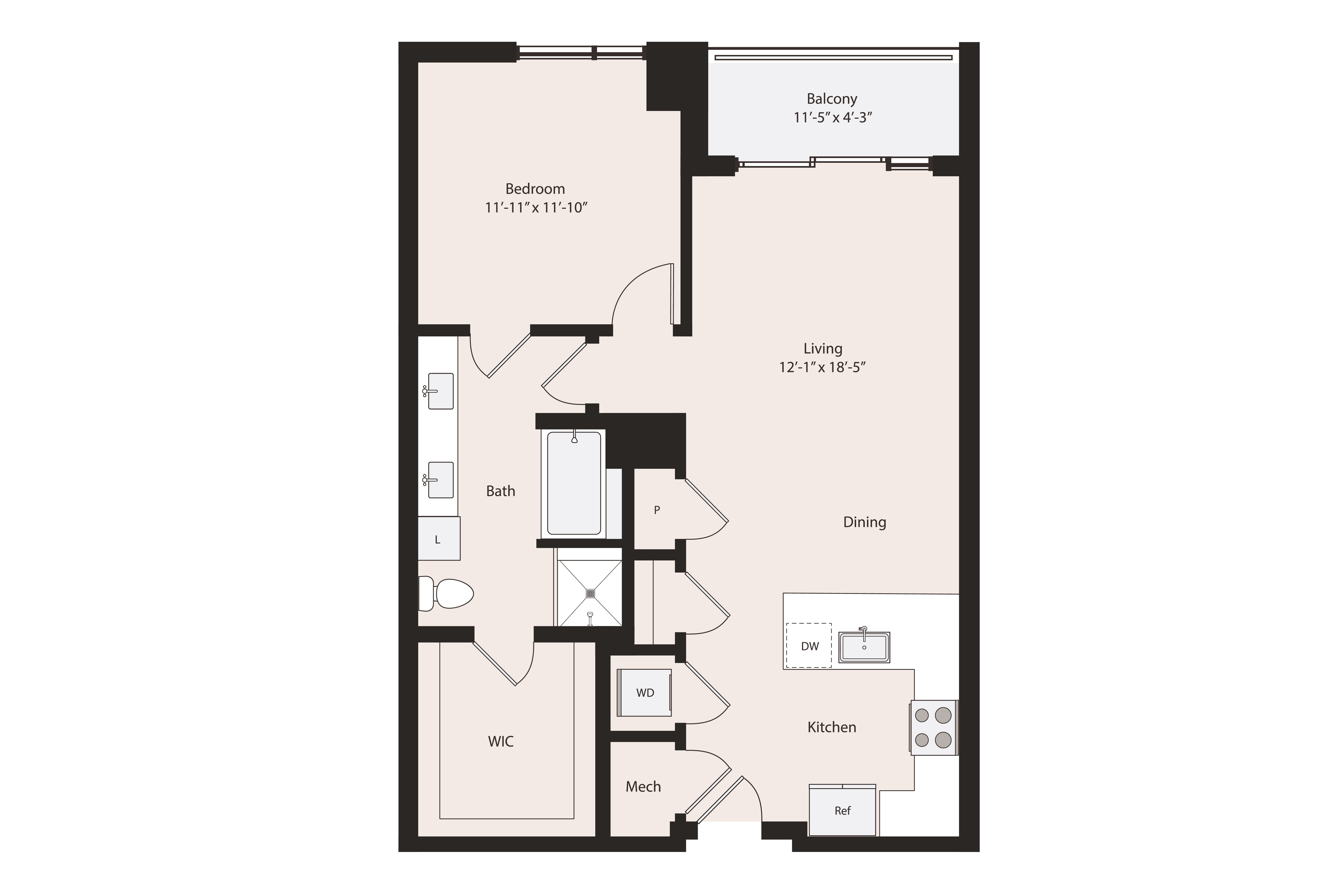 Floor plan layout diagram for A2-2